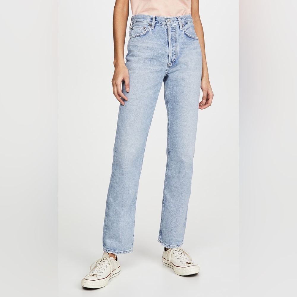 Agolde Light Blue Straight Leg Jeans